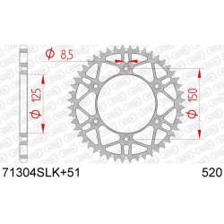 DC AFAM Couronne Inox 520 S/C 51 dents