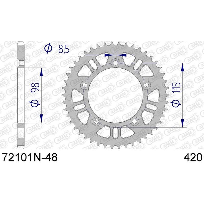 DC AFAM Couronne Aluminium 420 (48 dents)