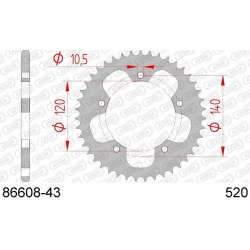 DC AFAM Couronne Inox 520 43 dents