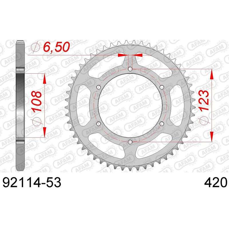 DC AFAM Couronne Inox 420 (53 dents)