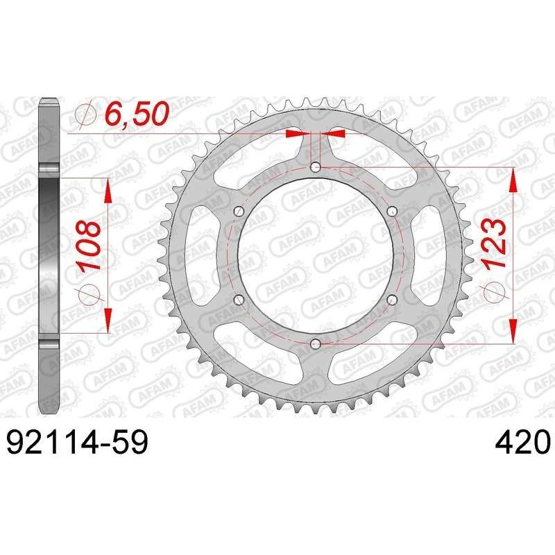 DC AFAM Couronne Inox 420 59 dents
