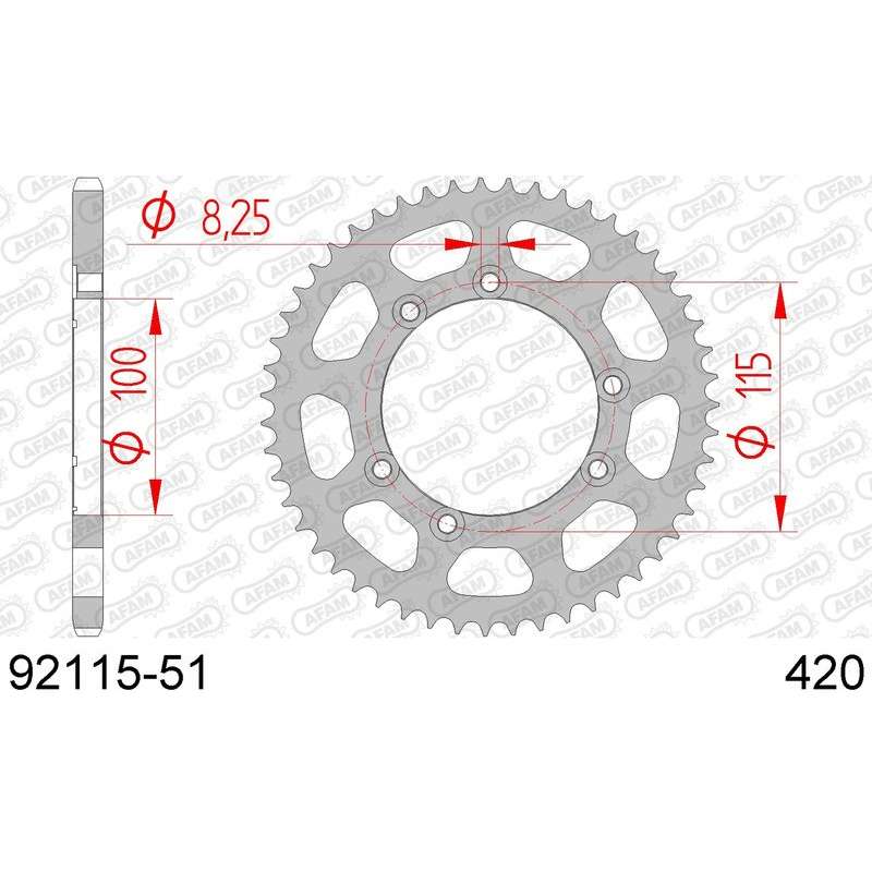 DC AFAM Couronne Inox 420 (51 dents)