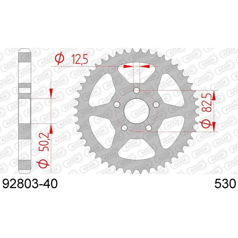 DC AFAM Couronne Inox 530 (40 dents)