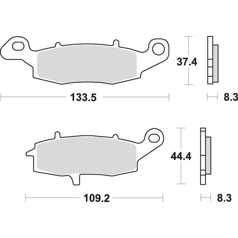 SBS Plaquettes de freins route sintérisés avant