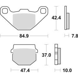 SBS Bremsbeläge Scooter Carbontech