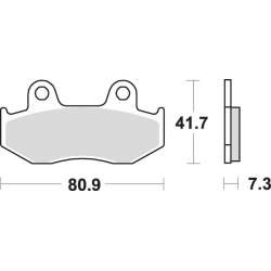 SBS Bremsbeläge Scooter Carbontech