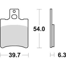 SBS Bremsbeläge Scooter Carbontech