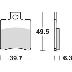 SBS Bremsbeläge Scooter Carbontech