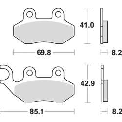 SBS Bremsbeläge Scooter Carbontech