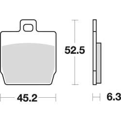 SBS Bremsbeläge Scooter Carbontech