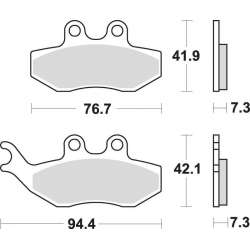 SBS Bremsbeläge Scooter Carbontech