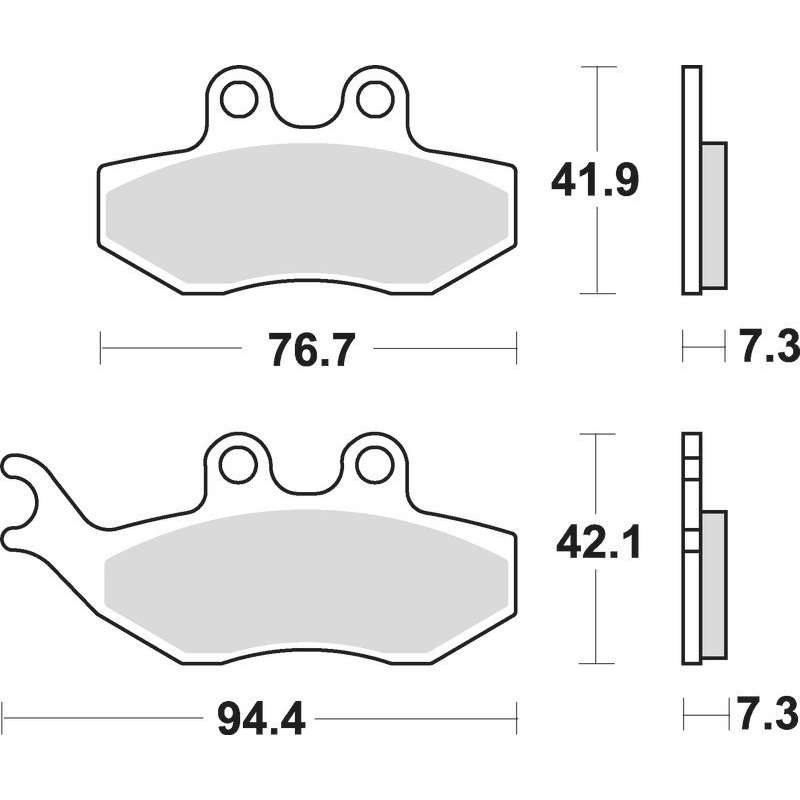 SBS Bremsbeläge Scooter Carbontech