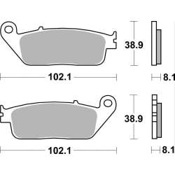 SBS Bremsbeläge Scooter Carbontech