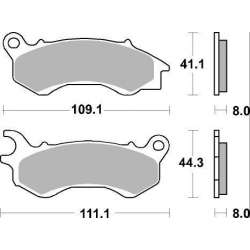 SBS Plaquettes de freins Scooter Carbontech