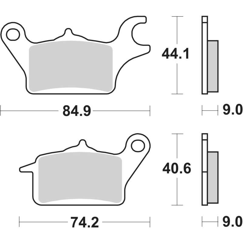 SBS Plaquettes de freins Scooter Carbontech