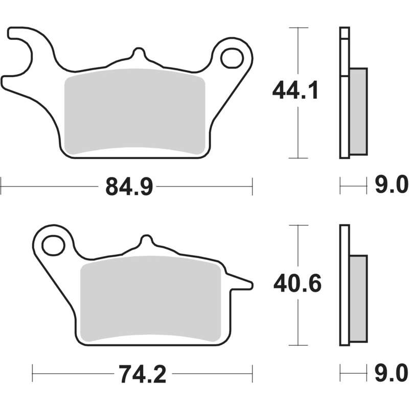 SBS Bremsbeläge Scooter Carbontech
