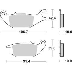 SBS Bremsbeläge Scooter Carbontech