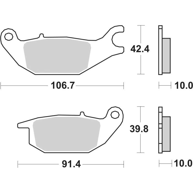 SBS Bremsbeläge Scooter Carbontech