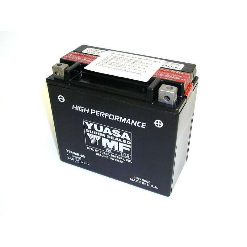 Batterie YUASA YTX20HL-BS avec dose acide