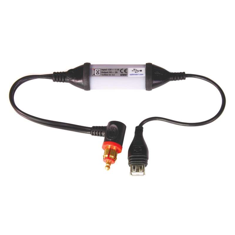 TECMATE USB-Ladekabel mit DIN-Ladekabel