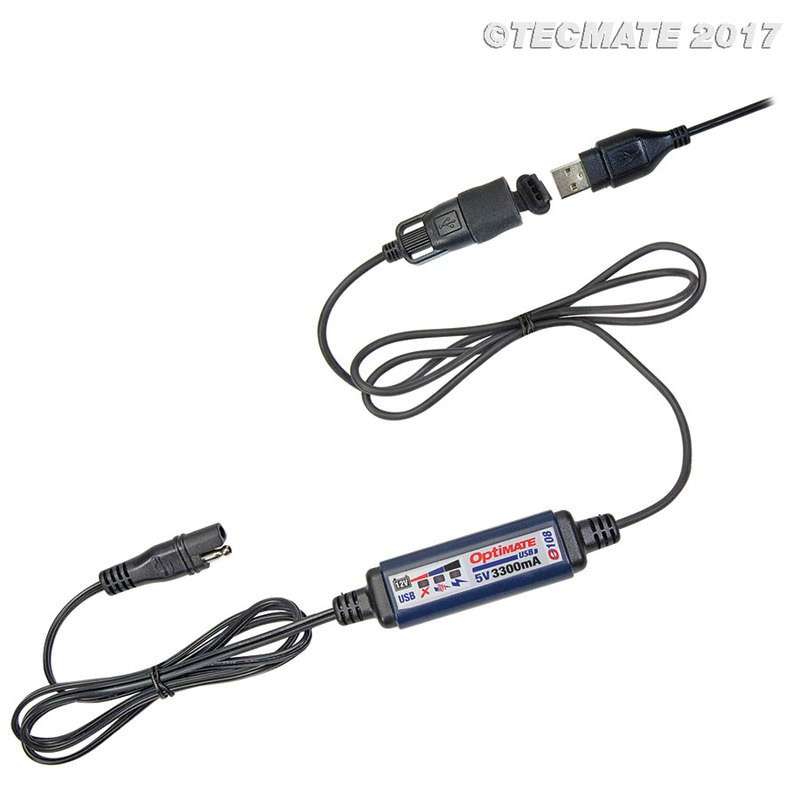 TECMATE USB-Ladegerät mit SAE-Ladekabel