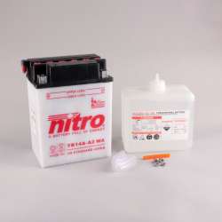 NITRO Batterie YB14A-A2 sec avec pack acide