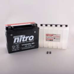 NITRO Batterie YTX24HL-BS AGM sec avec acid pack