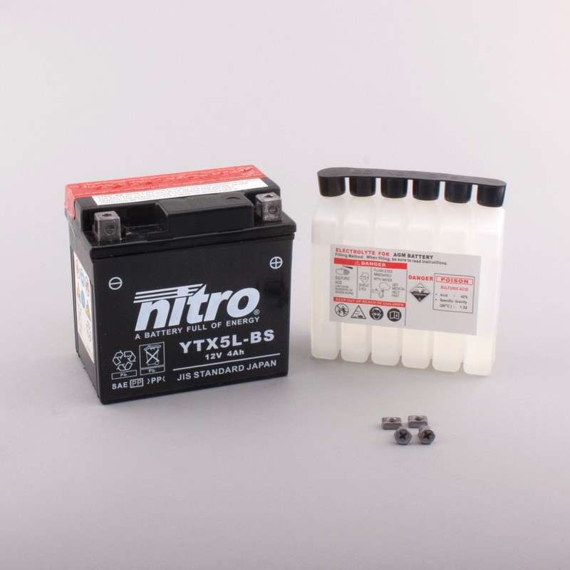 NITRO Batterie YTX5L-BS AGM av.dose acid