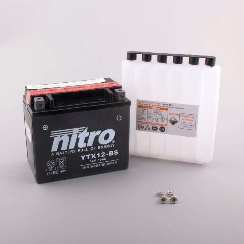 NITRO Batterie YTX12-BS AGM av.dose acid