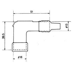 Connecteur de bougie NGK 90 LD05F