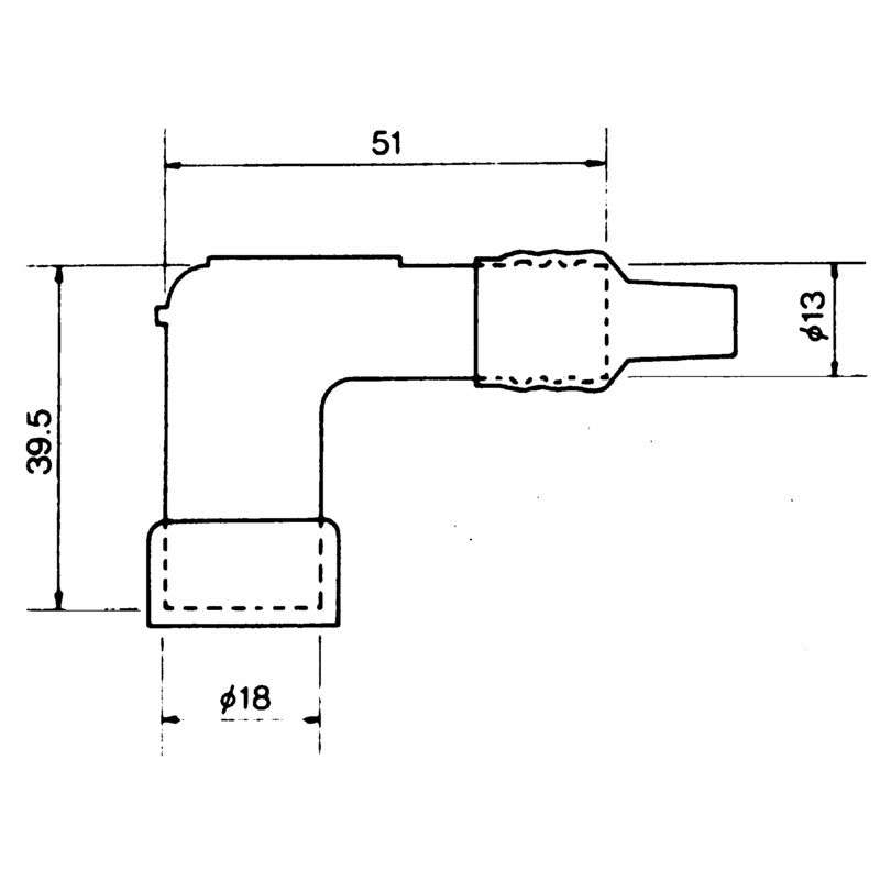 Connecteur de bougie NGK 90 LD05F