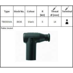 Connecteur de bougie NGK TB05EM Silik