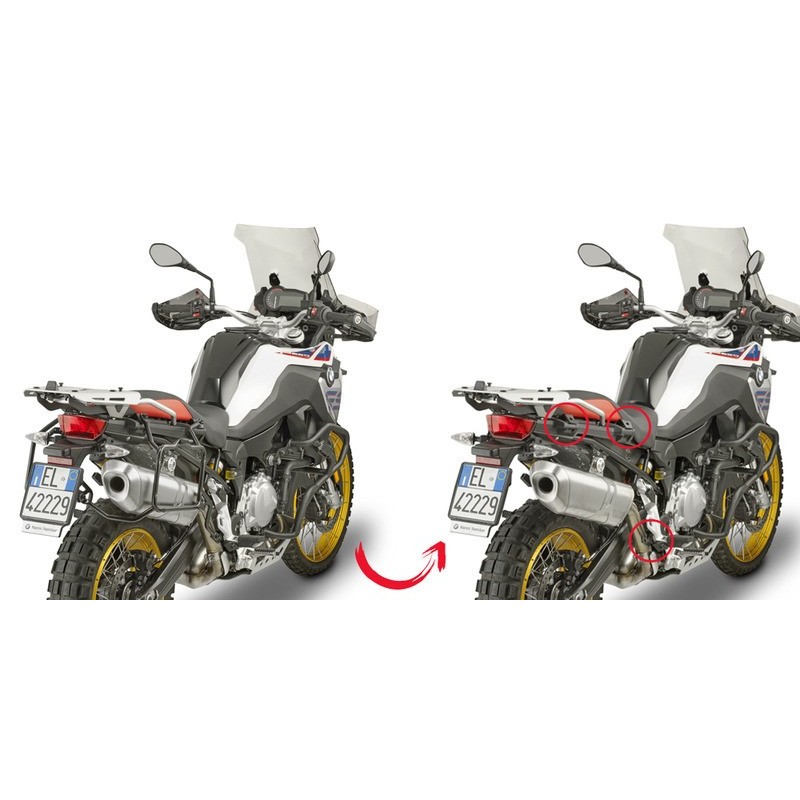 Support latéral GIVI PLR avec vis Quick-Lock pour démontage rapide