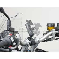 SW-MOTECH Kit de montage universel noir pour GPS 22.28 mm et 1 inch avec boule