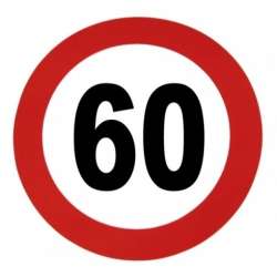 MOTOCHIC Autocollant de vitesse 60 km/h