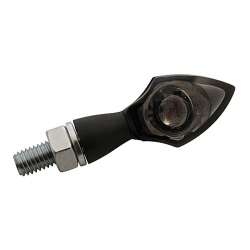 Highsider LED-Blinker PEN HEAD schwarz, getöntes Glas, kurzer Stiel