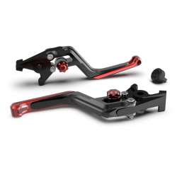 LSL ERGONIA Levier dembrayage, noir-rouge-rouge