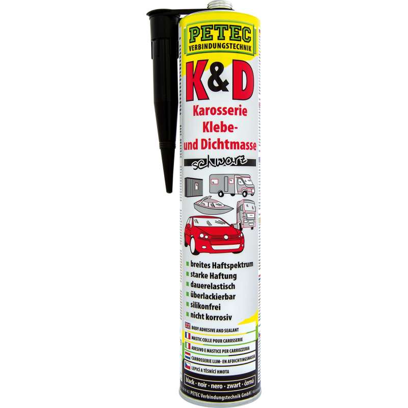 PETEC Elastische Klebe- und Dichtstoffe schwarz