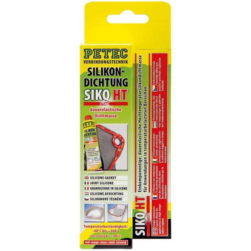 PETEC Joint Silicone haute température rouge 70ml