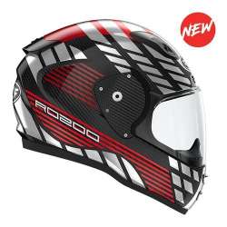 Casque intégral RO200 CARBONE SPEEDER Rouge-Alu