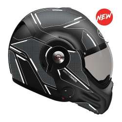 modularer Helm  DESMO STORM  Noir-Titane-Blanc mat