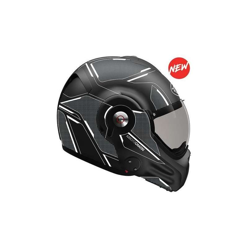 modularer Helm  DESMO STORM  Noir-Titane-Blanc mat
