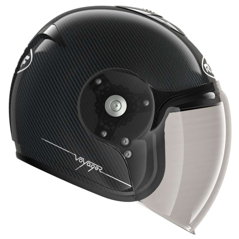 Casque jet VOYAGER CARBON Brillant liseré alu