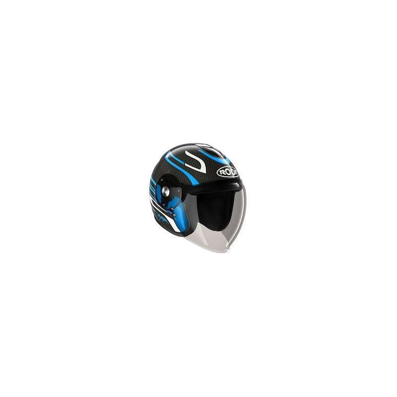 Casque jet VOYAGER CARBON ARROW Bleu-Blanc nacré Casque jet VOYAGER CARBON ARROW Bleu-Blanc nacré