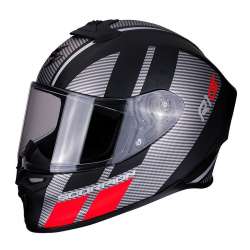 casque intégral Scorpion EXO-R1 AIR CORPUS Matt Black-Silver-Red