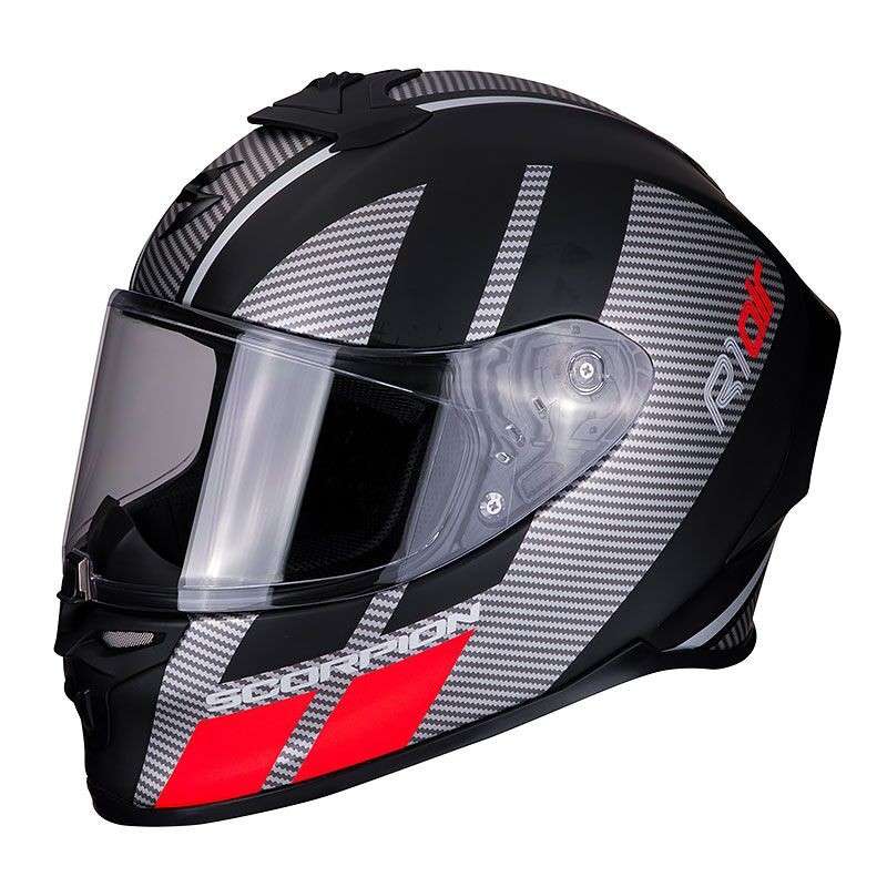 Integralhelm Scorpion EXO-R1 AIR CORPUS Matt Black-Silver-Red