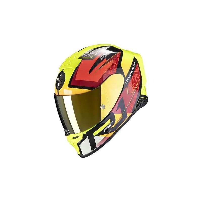 casque intégral Scorpion EXO-R1 AIR INFINI Black-Red-Neon Yellow