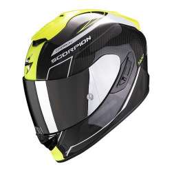 Integralhelm Scorpion EXO-1400 CARBON AIR BEAUX White-Neon Yellow