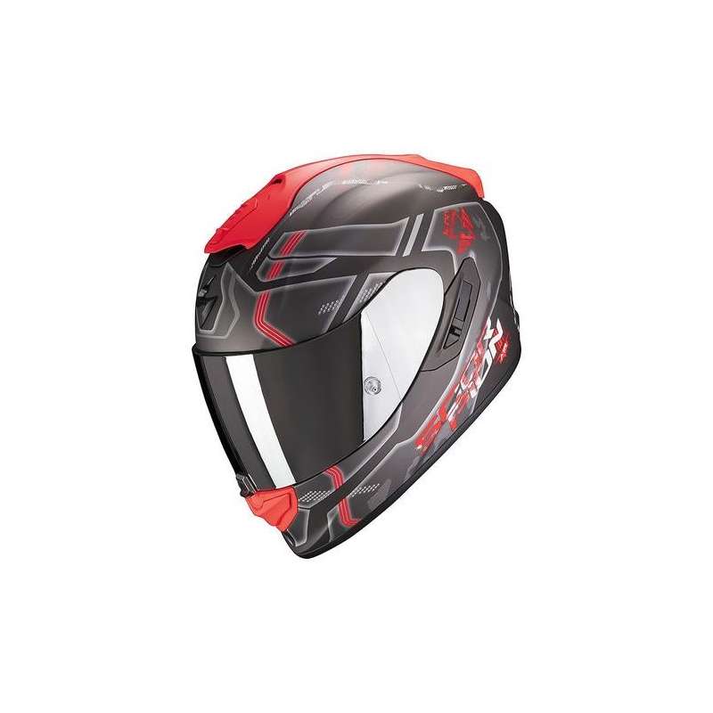 casque intégral Scorpion EXO-1400 AIR SPATIUM Matt Silver-Red