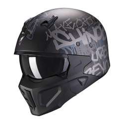 modularer Helm Scorpion COVERT-X WALL Matt Black-Silver